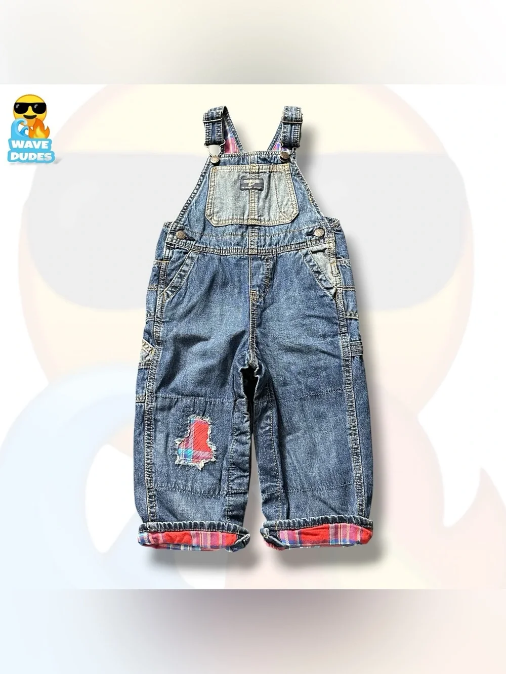 Toddler’s OshKosh B’Gosh Flannel Lined Denim Overalls